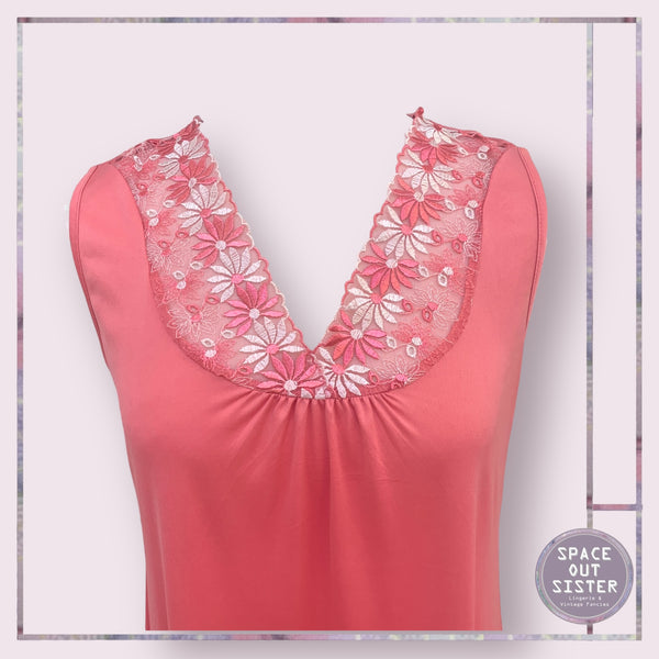 Vintage Bubblegum Pink Cotton Nightdress