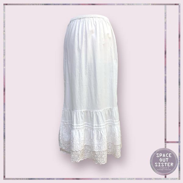 Vintage Tiered Cotton Petticoat