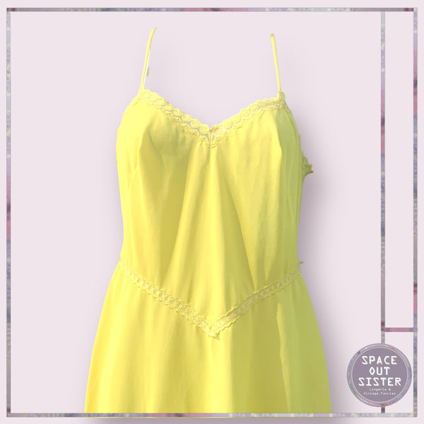Vintage Circa 1960s Yellow Slip