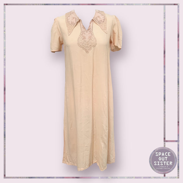 C.1930s Vintage Barely There Peach Nightdress