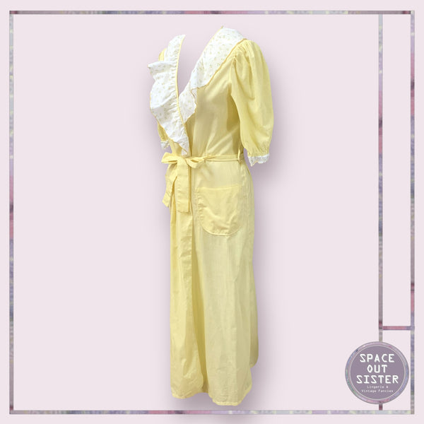 Vintage Lemon Ruffle Robe