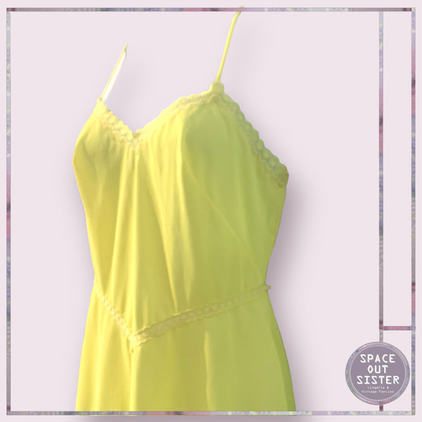 Vintage Circa 1960s Yellow Slip