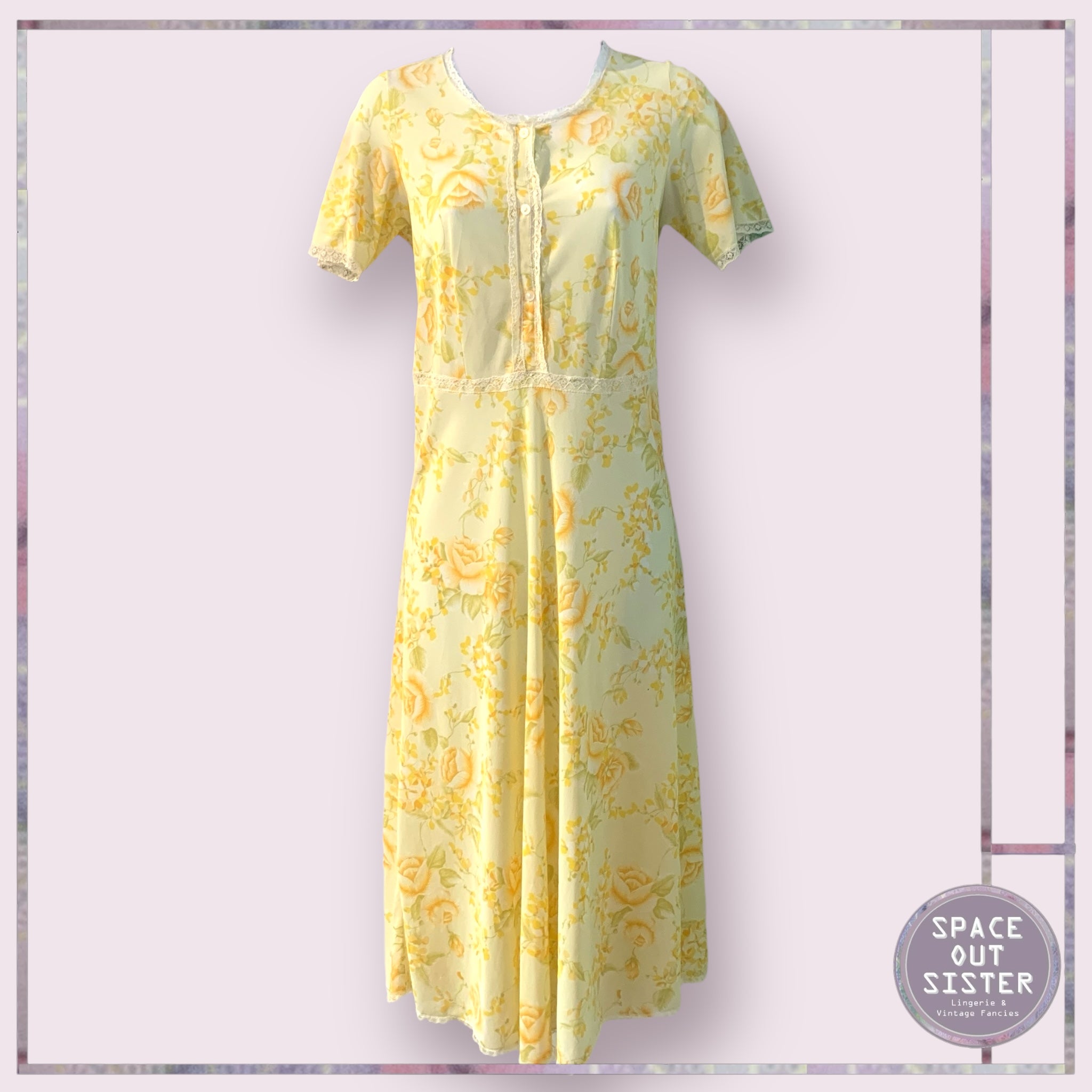 Vintage Lemon Print Nightdress