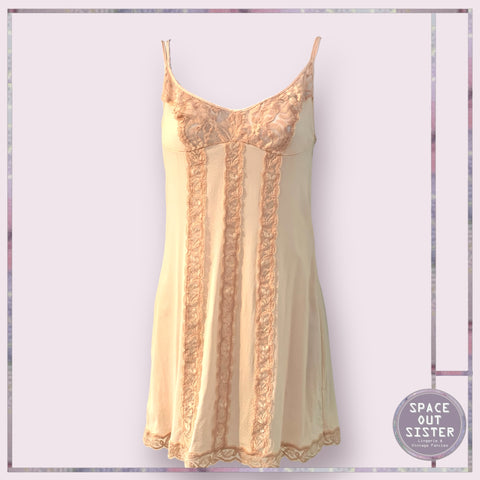 Lá Perla Silk Peach Mini Nightdress