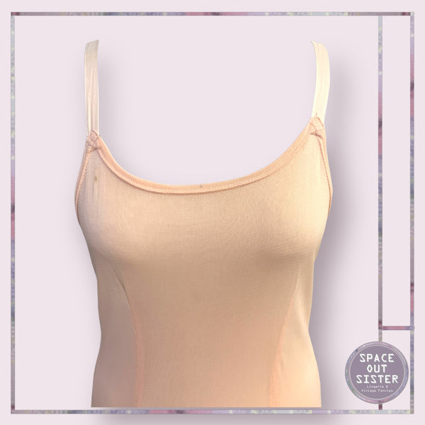 Vintage Tricot Peach Pink Slip