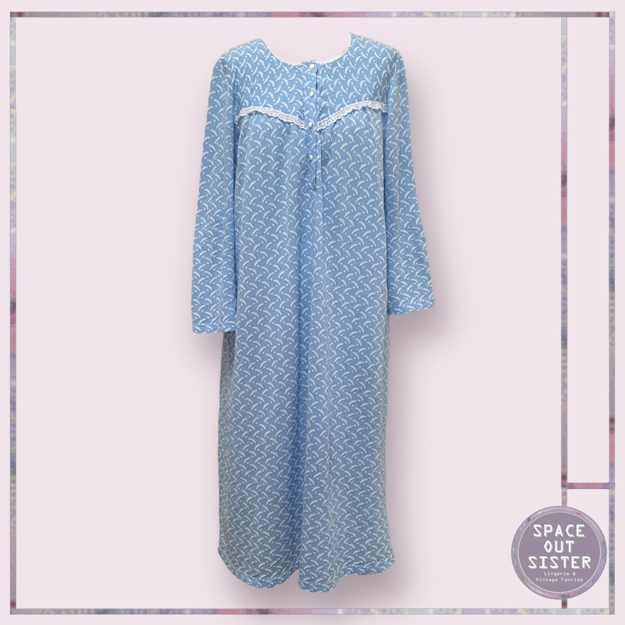 Vintage Blue Dashes Nightdress
