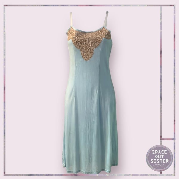 Vintage Tricot Taupe Lace Slip