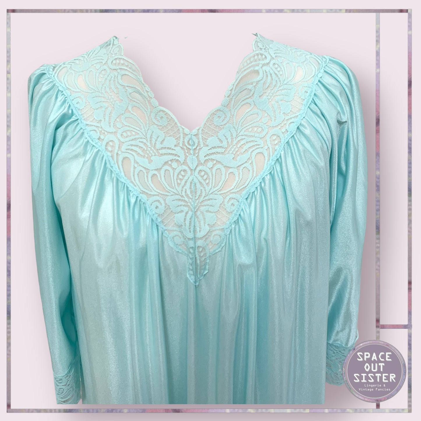 Vintage Lush Seagreen Nightdress