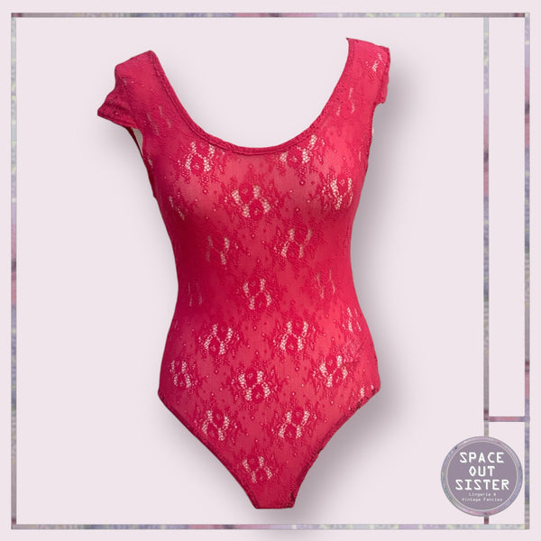 Soft Lace Cerise Bodysuit