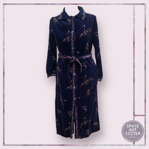 Vintage Florex Floral Trim Robe