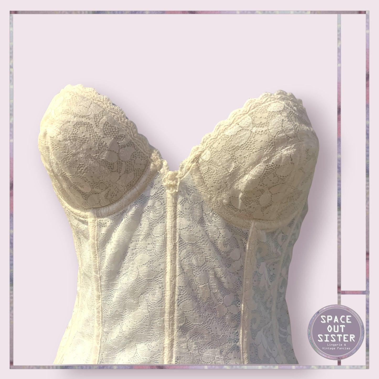 Rare ILGWU White Bustier