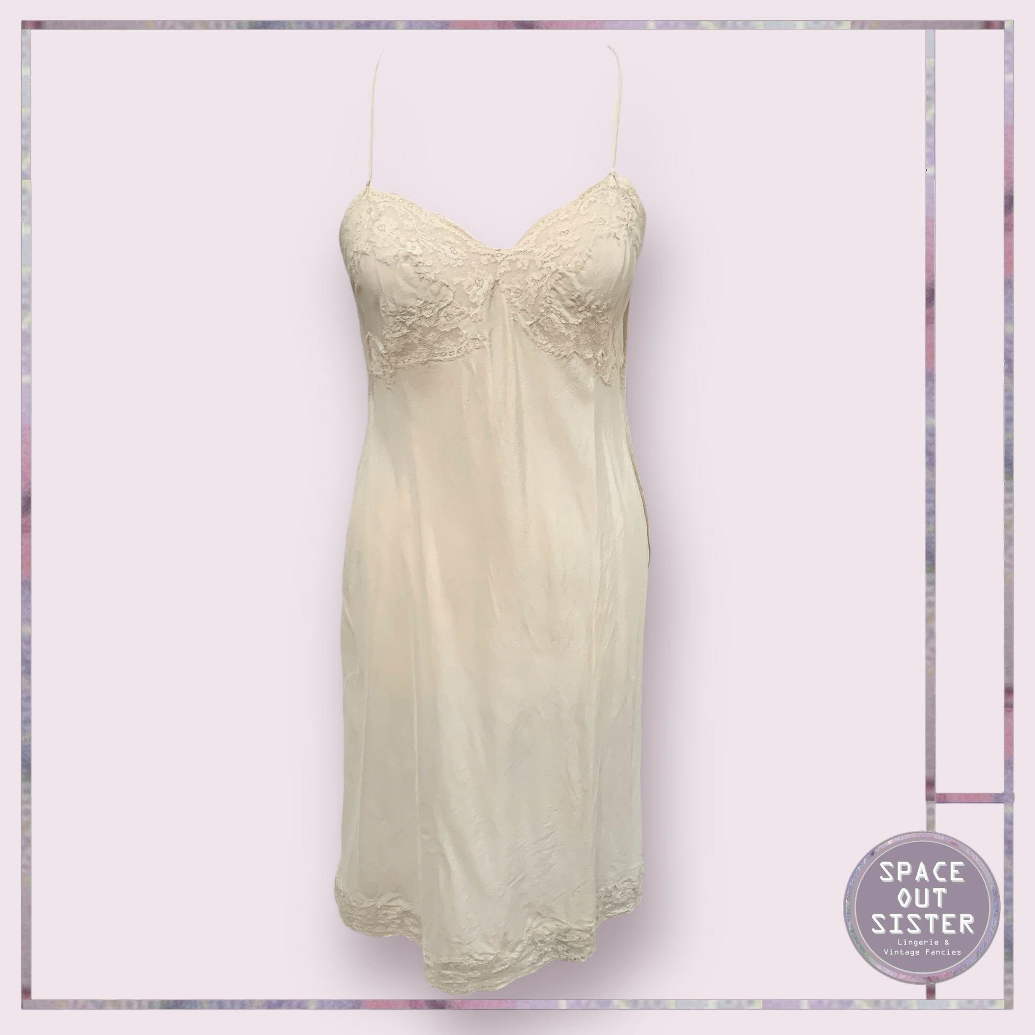 Vintage Silk Oyster Slip