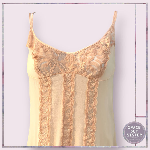 Lá Perla Silk Peach Mini Nightdress