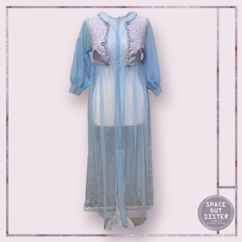 Vintage Pastel Blue Negligee