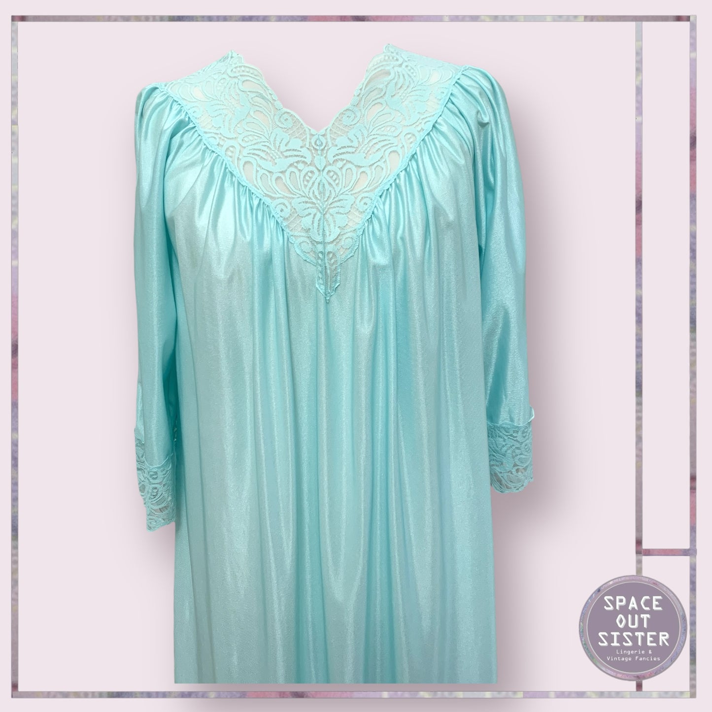 Vintage Lush Seagreen Nightdress