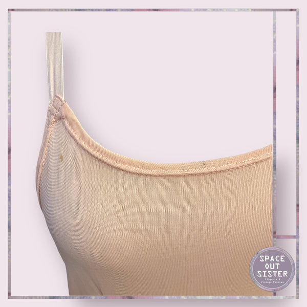 Vintage Tricot Peach Pink Slip