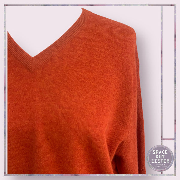 Pre-Loved Burnt Orange Cashmere Jumper BNWT
