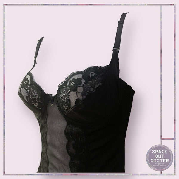 Vintage C&A Black Lace Bustier