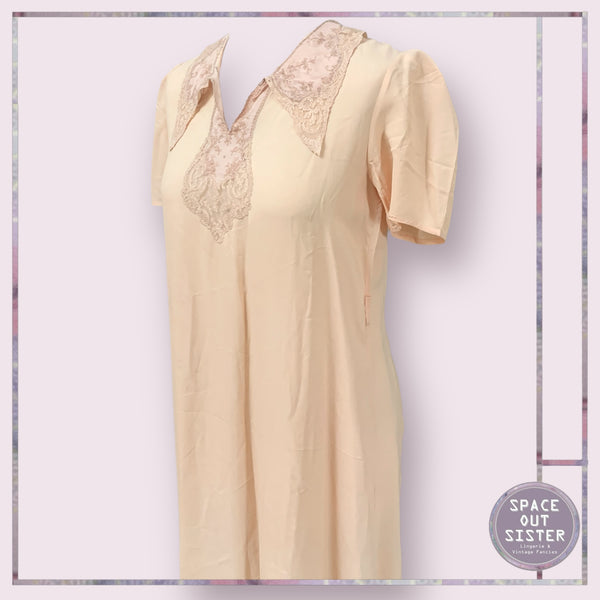 C.1930s Vintage Barely There Peach Nightdress