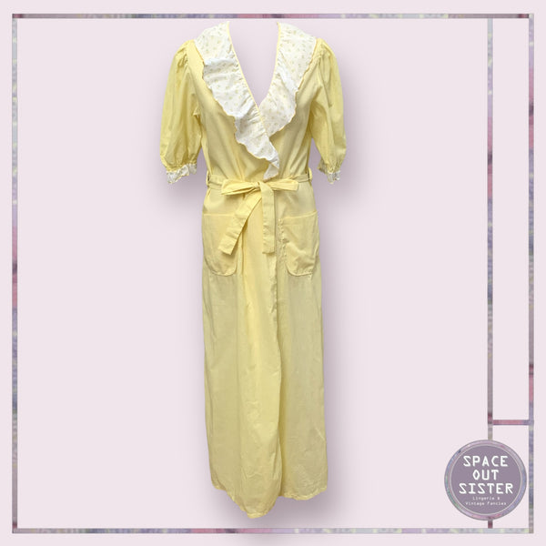Vintage Lemon Ruffle Robe