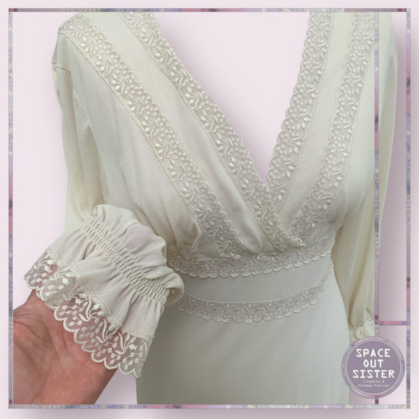 Vintage Circa 1970s Italian Caramel Nightdress
