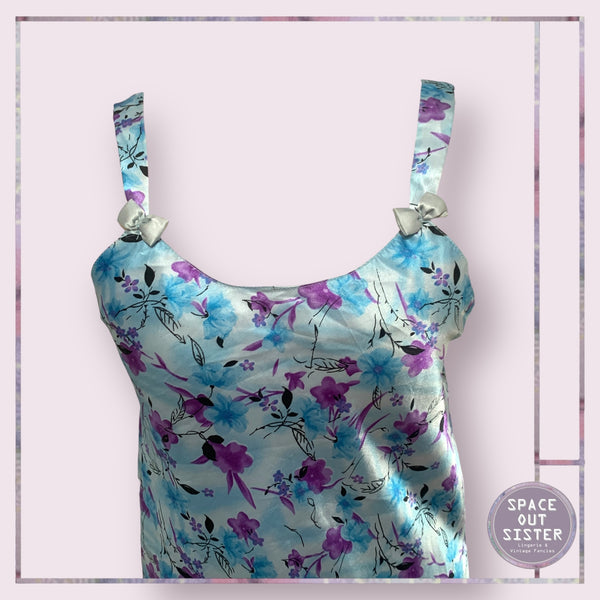 Blue Floral Slip Dress