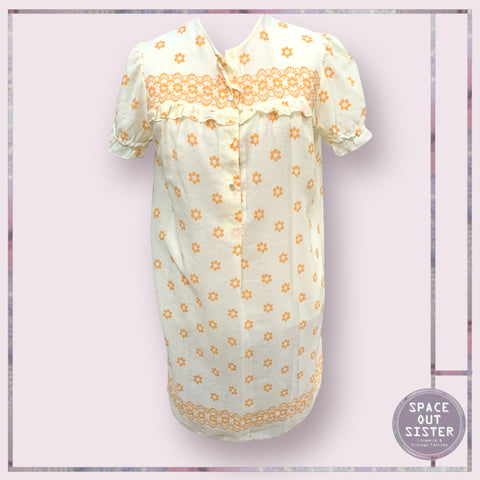 Vintage Orange Bloom Nightdress