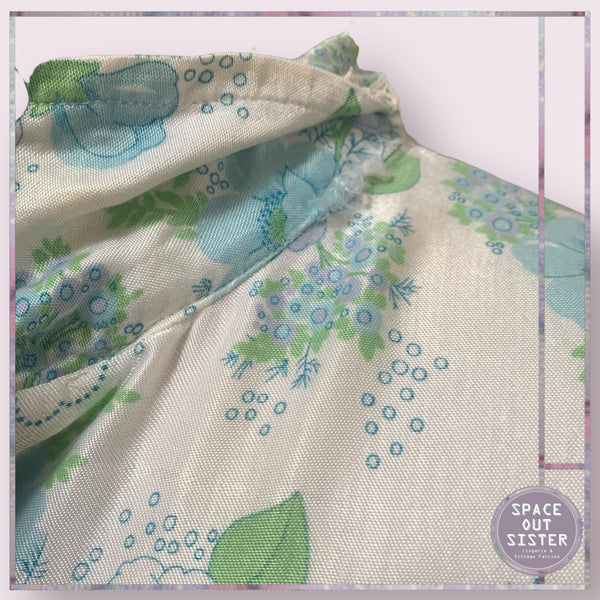 Vintage Mauve & Blue Flower Nightdress