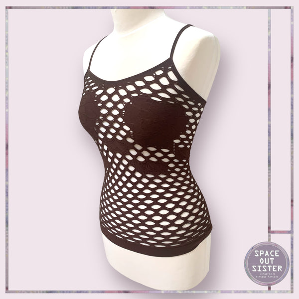 Chocolate Fishnet Top