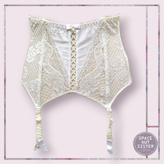 Vintage Ivory Pearl Garter Belt