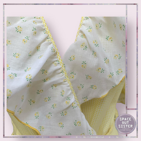 Vintage Lemon Ruffle Robe