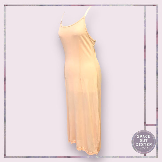 Vintage Tricot Peach Pink Slip