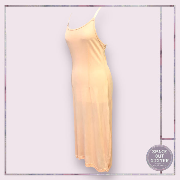 Vintage Tricot Peach Pink Slip
