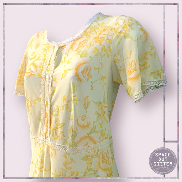 Vintage Lemon Print Nightdress