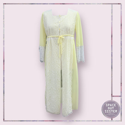 Vintage Lemon & Lace Robe