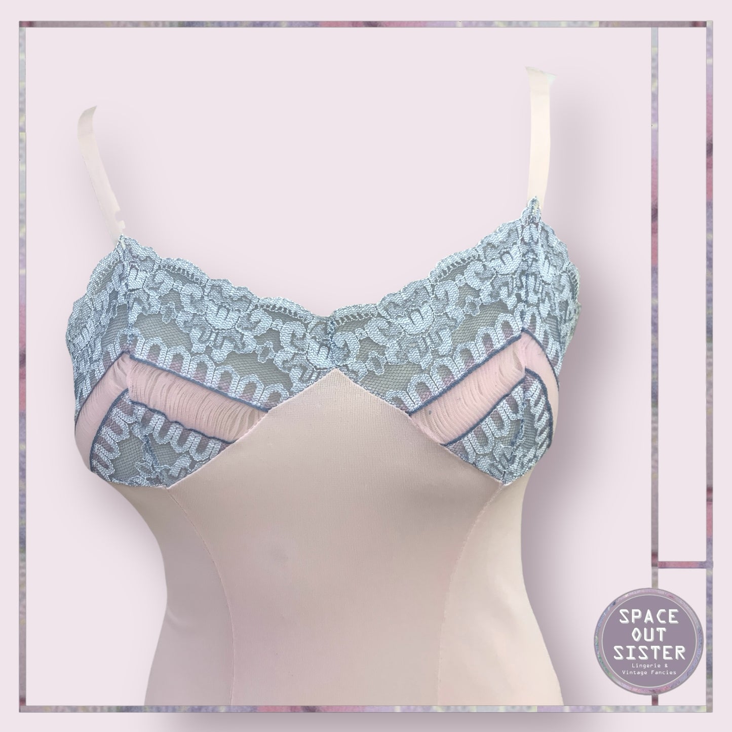 Vintage Pink & Grey Slip