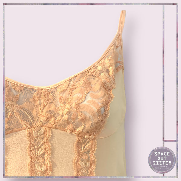 Lá Perla Silk Peach Mini Nightdress