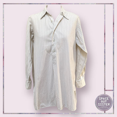 Vintage Cotton Striped Nightshirt
