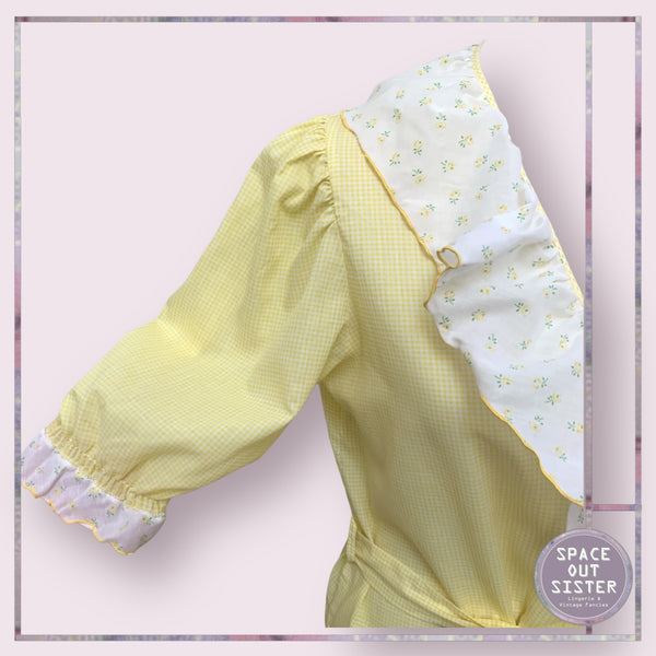 Vintage Lemon Ruffle Robe