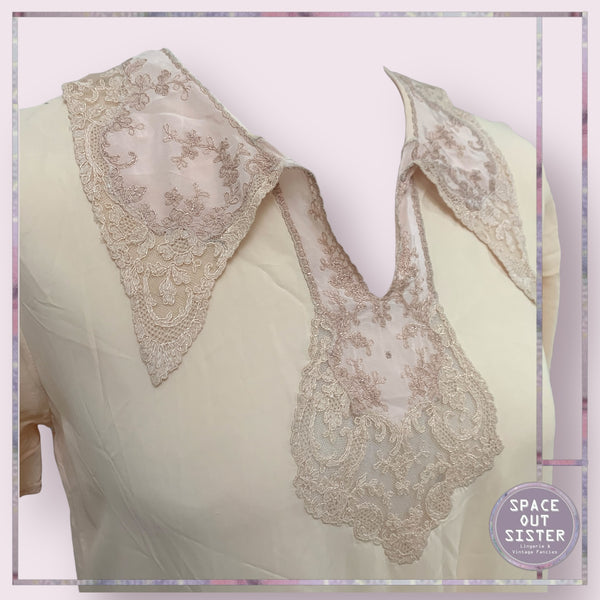 C.1930s Vintage Barely There Peach Nightdress
