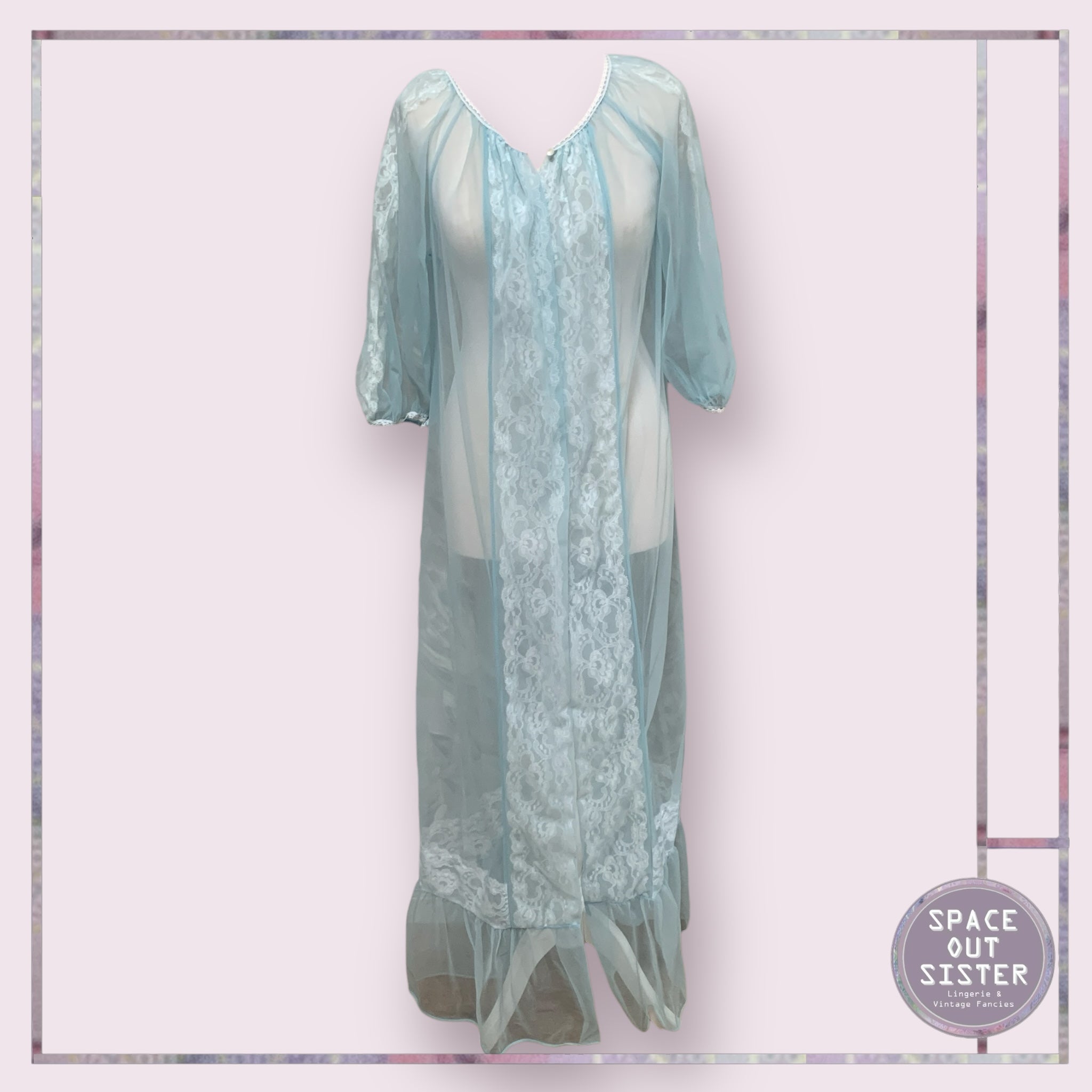 Vintage Powder Blue Negligee
