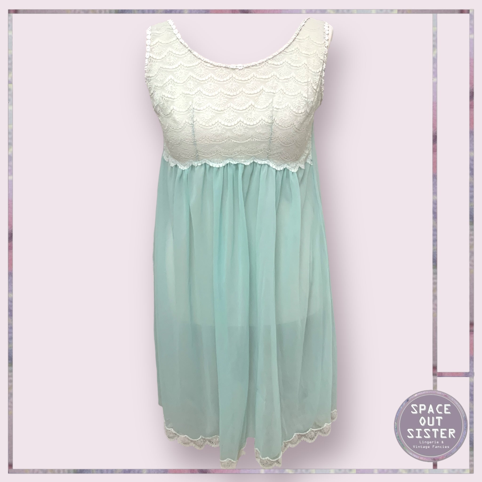 Vintage Lirabis Seafoam Nightdress