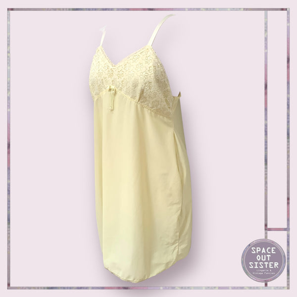 Circa 1960s Vintage Lemon Mini Slip