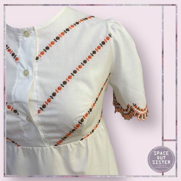 Vintage Scallop White Nightdress