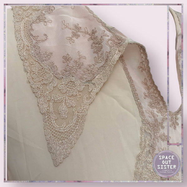 C.1930s Vintage Barely There Peach Nightdress