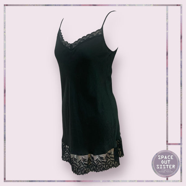 Vintage Black Silk Nightdress