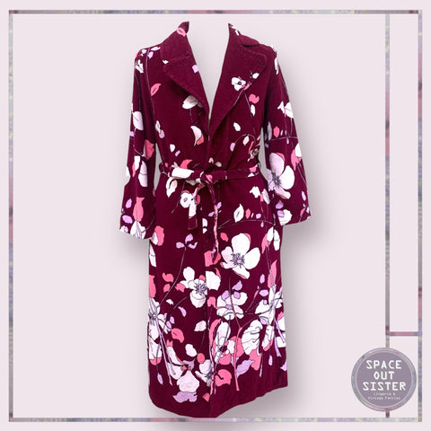 Vintage Modell Cerise Floral Robe