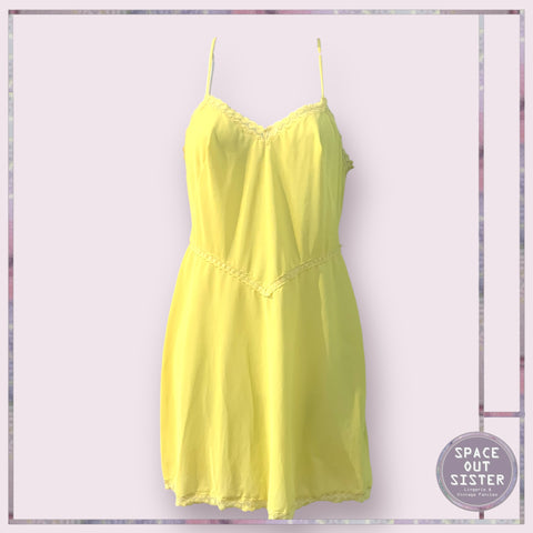 Vintage Circa 1960s Yellow Slip