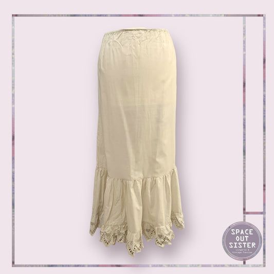 Vintage Caramel Cotton Petticoat