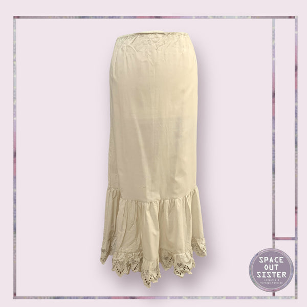 Vintage Caramel Cotton Petticoat